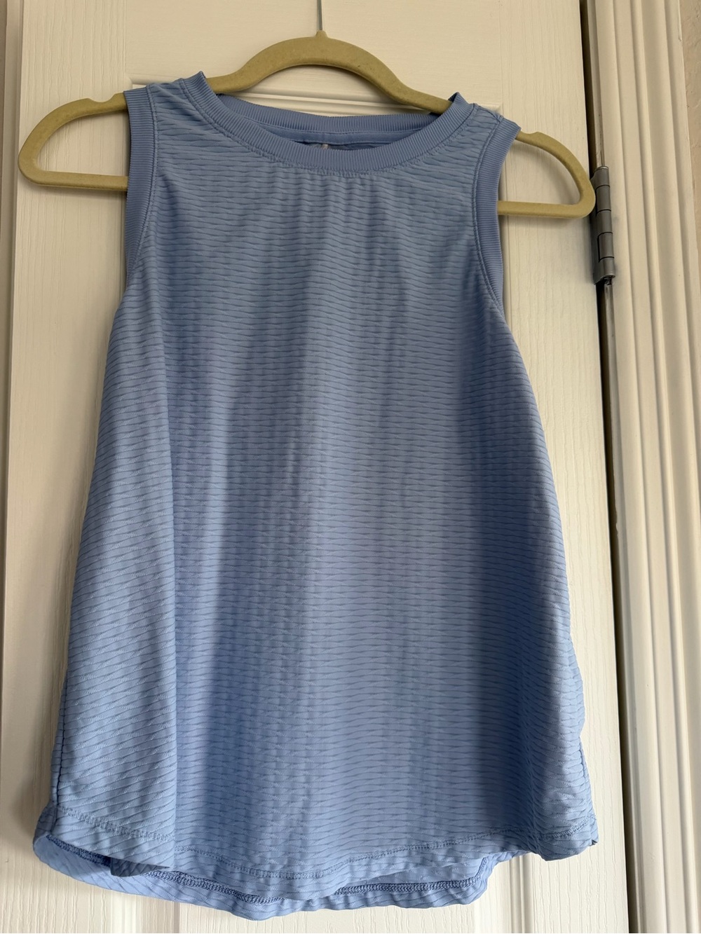 Calia Sleeveless Light Blue Ribbed Tank Top